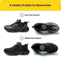 Zapatillas de trabajo con punta de acero a la moda para hombre, zapatos protectores a prueba de perforaciones, botas de seguridad para hombre - details 18