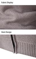 Chaqueta de suéter para hombre con forro de punto, cárdigan con capucha de otoño e invierno, chaqueta de suéter informal, ropa para hombre - details 31