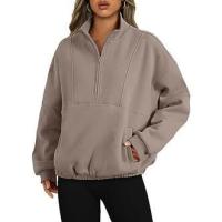 Otoño Invierno nueva moda sudadera Casual mujer bolsillo pulóver cuello alto manga larga Top - details 22