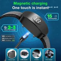 Tapón automático para ladridos de perros, Collar antiladridos rosa, carga magnética, Collar vibratorio de descarga eléctrica para suministros para mascotas - details 7