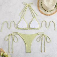 Subsistema especializado para mujer con bikini traje de baño sexy de color sólido para mujer - details 3
