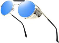 Gafas de Sol Steampunk Estilo Redondas Vintage Polarizadas Retro Gafas UV400 Protección Marco de Metal - details 5