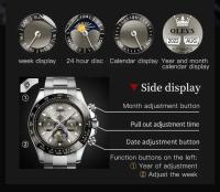 Reloj Automático de Acero Inoxidable OLEVS para Hombres Impermeable, Mecánico, Correa de Cuero - details 12