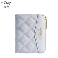 Cartera Corta y Delgada con Múltiples Ranuras Color Sólido Elegante para Chicas - details 6