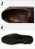 Mocasines casuales para hombres Zapatos formales para hombres con punta redonda Zapatos planos sin cordones hechos a mano para hombres de negocios - details 5