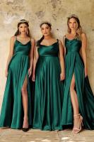 Vestido de Graduación Largo para Mujer Traje Elegante de Denim con Escote Alto, Espalda Descubierta, Cremallera en la Espalda, Ocasiones Formales, 2025 - details 65