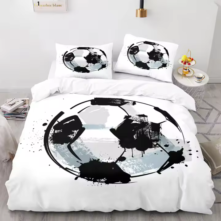 Juego de Ropa de Cama de Fútbol para Adolescentes Conjunto de 3 Piezas con 2 Almohadas - 1