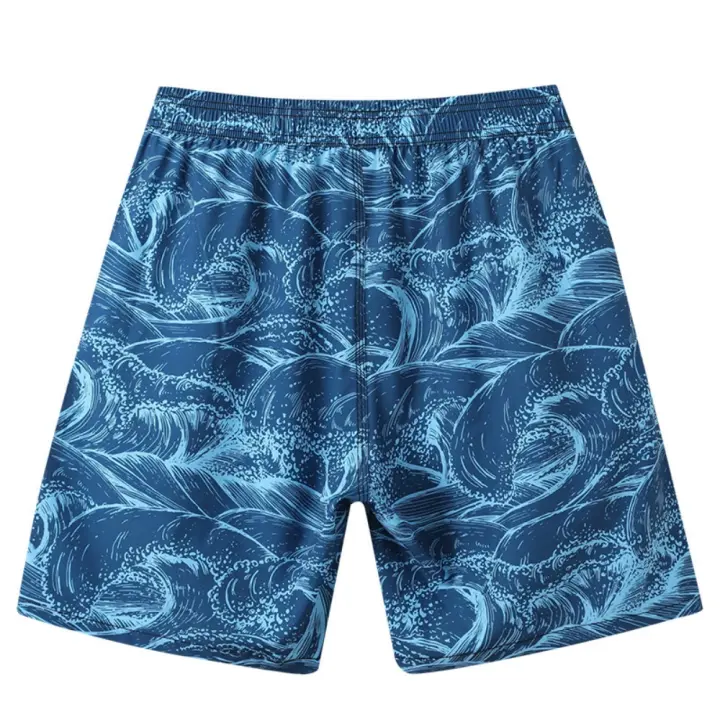 Pantalones de Natación para Hombres con Estampado Personalizado Secado Rápido, Talla Ajustable, Bolsillos Convenientes para Vacaciones - 1
