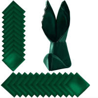 Servilletas de tela de satén verde, servilletas de mesa suaves para Hotel, fiesta de Navidad, boda, banquete, decoración de mesa, 10 Uds. - details 0