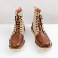 Botas de plataforma versátiles de moda retro americana de cuero botas de herramientas - details 6