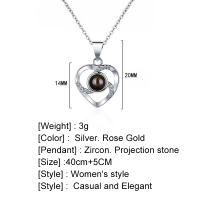 Collar Personalizado de Cobre con Colgante de Proyección 100 Lenguas Caja de Joyería en Forma de Manzana con Rosa Conservada Perfecto para el Día de la Madre - details 22