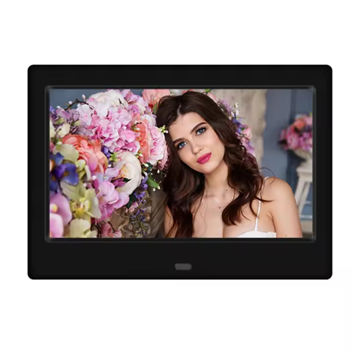 Marco de fotos Digital HD de 7 pulgadas, 800x480 LED, álbum de fotos electrónico inteligente, marco de fotos LCD con Control remoto, enchufe estadounidense A - 1