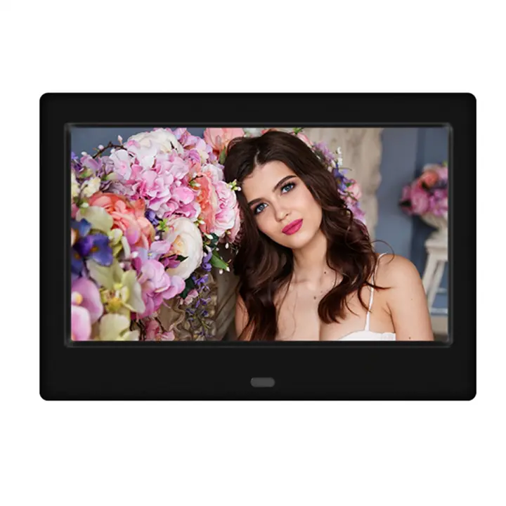 Marco de fotos Digital HD de 7 pulgadas, 800x480 LED, álbum de fotos electrónico inteligente, marco de fotos LCD con Control remoto, enchufe europeo A - 1