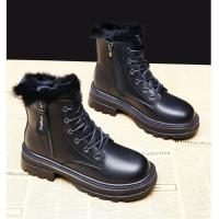 Botas de tobillo para mujer,Botas de nieve impermeables,Botas de tobillo de felpa con gancho de invierno - details 3