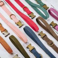 correa ustables cuero PU perro, Collar duradero cuerda de plomo mascotas, suave para perros pequeños, medianos y randes, - details 12