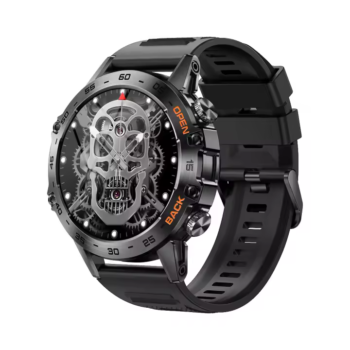 Reloj inteligente para helbres con Llamada y Ayudante de Voz, with Monitor de frecuencia cardíaca, Sueño, oxímetro, pulsera de P - 1