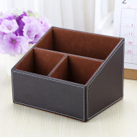 Soporte de lápiz grande de cuero multifuncional papelería de escritorio de oficina caja de almacenamiento control remoto bloque de almacenamiento de cortex caja de almacenamiento creativa - details 3