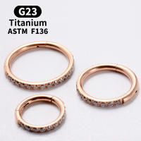 16g/18g aro pendientes para las mujeres g23 f136 redonda de titanio joyas piercing aretes regalo de anillo de la nariz de bisagra clicker abre diafragma - details 7
