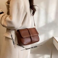 Bolsa Cuadrada con Tapa de Vintage Inspiração Ligera, Cierre Magnético, Forro de Poliéster, Perfecta para Oficina, Universidad, Trabajo, Commute, Viajes y Salidas Bolso de Mano Duradero, Marrón - details 0