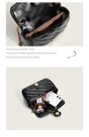 Nuevo bolso de mujer, cadena bordada de alta gama multifuncional, color sólido, bolso cuadrado pequeño, correa para el hombro - details 6