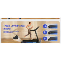 Cintas de correr para uso doméstico, inclinación de almohadilla para caminar, plegable automático para el hogar, cinta de correr para correr de 8,0 MPH con Bluetooth habilitado, usuario de 300 libras - details 3