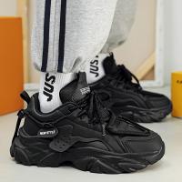 Zapatillas Retro De Suela Gruesa para Hombre - Zapatos Blancos De Moda Informales para Todas Las Estaciones, Suela De Goma Duradera Antideslizante, Cierre con Cordones, Parte Superior De PU, Forro De Tela, Diseño Original, Juvenil, Resistente A Los Olores - details 7