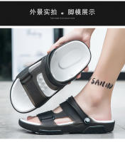 Zapatillas para hombre, novedad de verano 2025, chanclas de playa para hombre con suela suave para exteriores, combinables y versátiles. - details 0