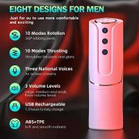Embalaje privado Sexy automático usable masturbación copa telescópica giratoria masturbador masculino mamada vagina vibrador adultos juguetes sexuales para hombre - details 15
