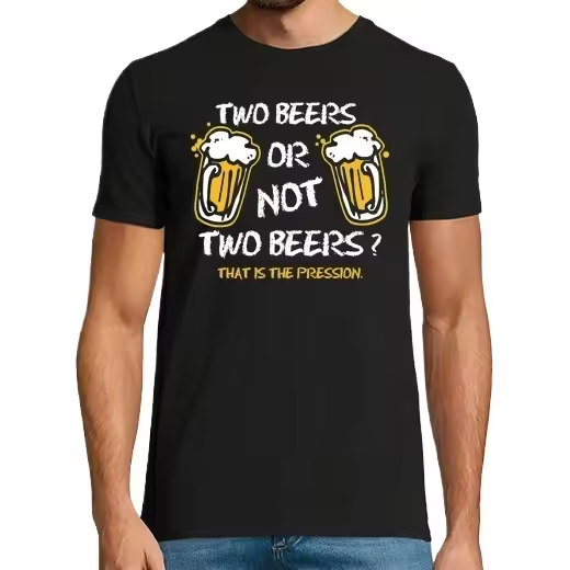 Dos Cervezas O No Dos Cervezas Camisetas CERVEZA,Pack Regalo Camiseta Personalizada - 1
