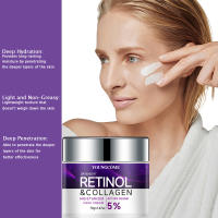 Crema facial de colágeno Retinol antienvejecimiento suaviza el estado de la piel mejora la elasticidad de la piel hidrata la piel hidratación profunda - details 4
