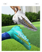 Zapatos de fútbol de entrenamiento para césped con uñas rotas largas y transpirables de caña alta para hombres y mujeres - details 27