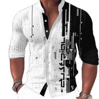 Camisa ligera de moda para hombre, Camisa con botones, Camisa estampada de manga larga, Ropa para hombre - details 0