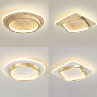 Lámpara de techo de madera de estilo japonés, luz Led decorativa para balcón, pasillo y dormitorio - details 0