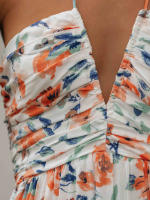 Nueva moda mujer vestido largo elegante sin mangas con cuello Halter vestido Floral vestido de verano gran oferta S-XL - details 7
