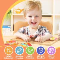 Juego de Mesa y 2 sillas para niños, Altura Ajustable, Juego de Mesa y Silla para niños de 3 a 8 años, fácil de Limpiar, Aprobado por CPC y CE (Juego de 3 Piezas), Color Azul - details 8