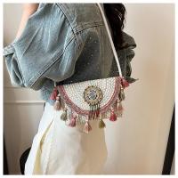 Bolso tejido a mano de verano estilo étnico de paja 2025 moda de interés especial nueva bandolera de hombro para vacaciones en la playa - details 14