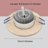 Anillo de luz descendente led de madera maciza, 3W, 5W, 7W, focos de techo, lámpara de fondo Industrial para oficina y sala de estar - details 6