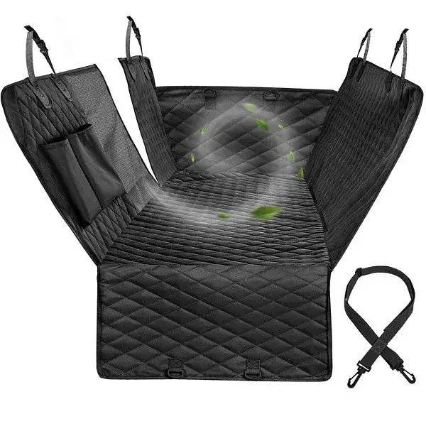 Funda de asiento trasero impermeable para perro, Protector de hamaca con cinturón de seguridad para coche y SUV, camión grande - 1