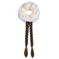 Diademas de encaje azul para mujer, coleteros de estilo coreano, peluca trenzada de boxeo elástica esponjosa - details 12