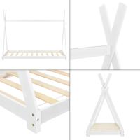 Cama para niños pequeños Cama Infantil 160 x 80cm Estructura Tipi de Madera Pino Color Pino Natural - details 63