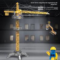 Grúa y Vehículo de Construcción para Niños, juego de Juguetes de Aleación, Modelo Realista de Maquinaria de Ingeniería - details 7
