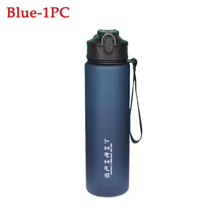 Botella de Agua Deportiva Portátil de 750ML Taza de Agua para Fitness al Aire Libre a Prueba de Fugas con Marcador de Tiempo Libre de BPA - 1