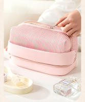 Bolsa de almacenamiento de accesorios de maquillaje para mujer, organizador de artículos de tocador de viaje, resistente al agua, lápices labiales, brochas, estuche de gran capacidad - details 2