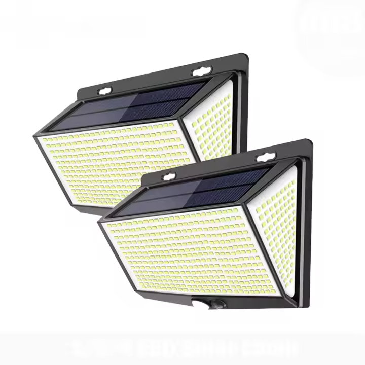 Lámpara LED Solar para exteriores, luz impermeable para decoración de jardín, calle, Sensor de cuerpo humano, 3 modos, 468 - 1