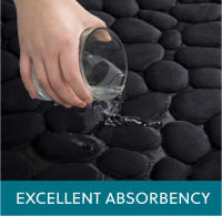 Alfombra de Baño de Piedra Cobblestone con Almohadilla de Espuma de Memoria Antideslizante - details 3