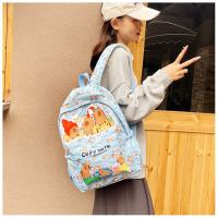 Mochila bonita de capibara de gran capacidad, mochila escolar ultraligera transpirable para estudiantes, bolsa de libros de dibujos animados de nailon - details 16
