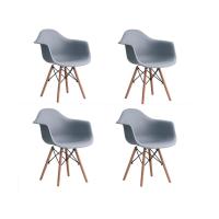 Juego de 4 Sillas de Madera Nórdica Diseño de Patas para Comedor, Dormitorio, Balcón, Restaurante Bar Muebles con Estilo - details 7