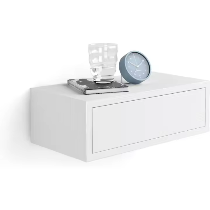 Color Madera rústica, Aglomerado y Melamina, 45 cmx25 cmx15.5 cm, mesita de Noche para Salón y habitación, Made In Italy - 1