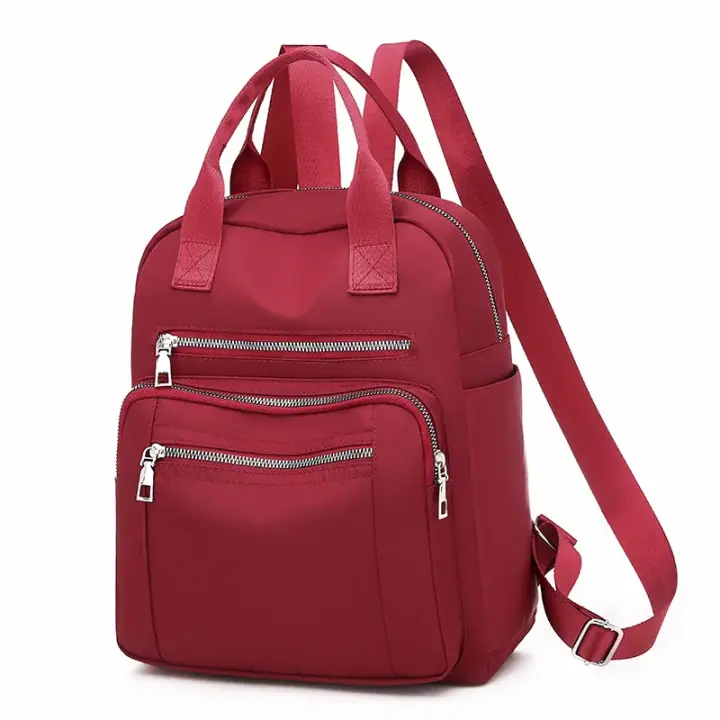 Mochila De Viaje Informal Para Mujer, Bolso De Hombro Oxford Impermeable, Bolso De Mano De Gran Capacidad, Monedero Negro, - 1