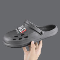 Zuecos de jardín para hombre, sandalias negras para exteriores, zapatillas de playa - details 4